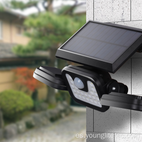 Lámparas de pared de sensor de movimiento solar al aire libre de alta potencia